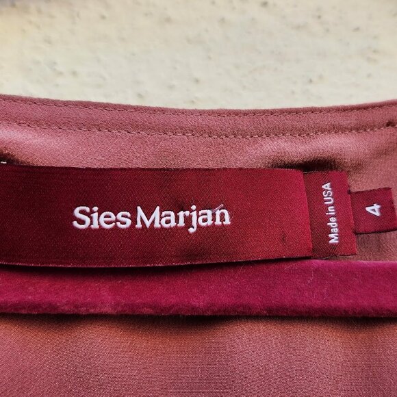 SIES MARJAN 100% Silk Colorblock Dress - Picture 5 of 7